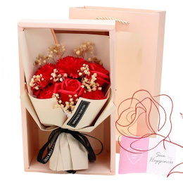 BUKIET ZAPACHOWYCH KWIATÓW MYDLANYCH W PUDEŁKU FLOWER BOX