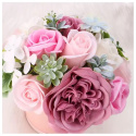 FLOWER BOX BUKIET ZAPACHOWYCH KWIATÓW MYDLANYCH W PUDEŁKU