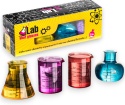 KIELONY Laboratoryjne MENZURKI 4szt PREZENT DLA CHEMIKA KIELISZKI NA IMPREZĘ GADGET