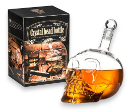 Karafka KRYSZTAŁOWA CZASZKA 650ml NA WHISKY PREZENT DLA NIEGO
