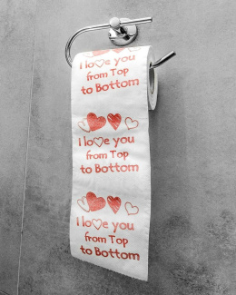 Papier toaletowy I LOVE YOU XL ŚMIESZNY GADŻET DLA ZAKOCHANYCH