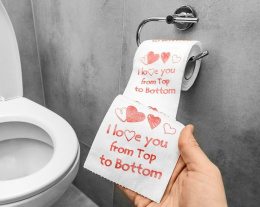 Papier toaletowy I LOVE YOU XL ŚMIESZNY GADŻET DLA ZAKOCHANYCH