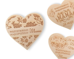Prezent na DZIEŃ MATKI Magnes Drewno DLA MAMY dla przedszkoli szkół