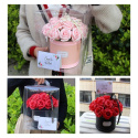 FLOWER BOX BUKIET ZAPACHOWYCH KWIATÓW MYDLANYCH W PUDEŁKU