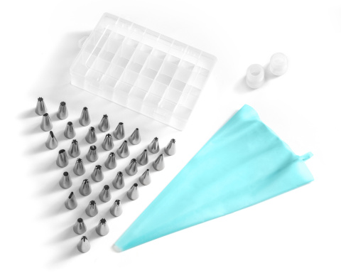 RĘKAW CUKIERNICZY Zestaw do dekoracji ciasta 36 el. + Pudełko NA PREZENT GADGET