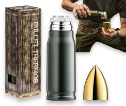 TERMOS POCISK ARTYLERYJSKI 350ml ARMY GREEN PREZENT DLA ŻOŁNIERZA MYŚLIWEGO GADGET