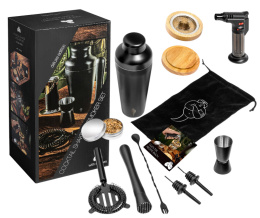 Zestaw barmański z wędzeniem whisky DELUXE 2w1