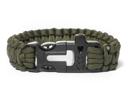 Bransoletka paracord 3w1 ARMY GREEN PREZENT DLA NIEGO MĘŻCZYZNY Walentynki