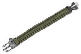 Bransoletka paracord 3w1 ARMY GREEN PREZENT DLA NIEGO MĘŻCZYZNY Walentynki