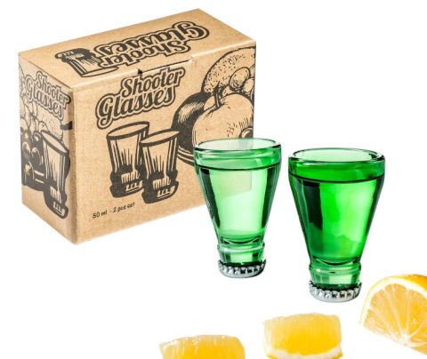 Butelkowe Szoty 2szt KIELISZKI PREZENT DLA NIEGO MĘŻCZYZNY NA URODZINY 18-99 GADGET