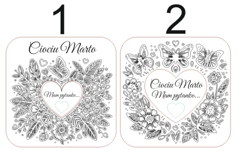 CIOCIU CZY ZOSTANIESZ MOJĄ CHRZESTNĄ WUJKU ZAPROSZENIE PROŚBA DREWNO