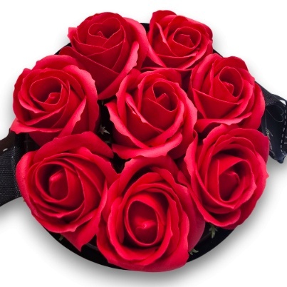 FLOWERBOX RÓŻE MYDLANE BUKIET FLOWER BOX PREZENT URODZINY IMIENINY ŚWIĘTA 200006