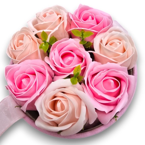 FLOWERBOX RÓŻE MYDLANE BUKIET FLOWER BOX PREZENT URODZINY IMIENINY ŚWIĘTA