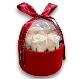 FLOWERBOX RÓŻE MYDLANE BUKIET FLOWER BOX PREZENT URODZINY IMIENINY ŚWIĘTA
