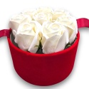 FLOWERBOX RÓŻE MYDLANE BUKIET FLOWER BOX PREZENT URODZINY IMIENINY ŚWIĘTA