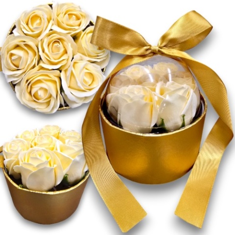 FLOWERBOX RÓŻE MYDLANE BUKIET FLOWER BOX PREZENT URODZINY IMIENINY ŚWIĘTA