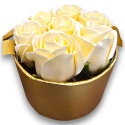 FLOWERBOX RÓŻE MYDLANE BUKIET FLOWER BOX PREZENT URODZINY IMIENINY ŚWIĘTA