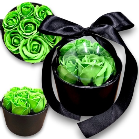 FLOWERBOX RÓŻE MYDLANE BUKIET FLOWER BOX PREZENT URODZINY IMIENINY ŚWIĘTA