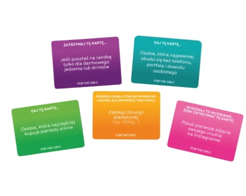 Gra karciana FOR THE GIRLS dla dorosłych NA IMPREZY WIECZORY PANIEŃSKIE