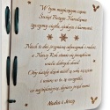 KARTKA DREWNIANA PERSONALIZOWANA NA ŚWIĘTA WESOŁYCH ŚWIĄT + KOPERTA