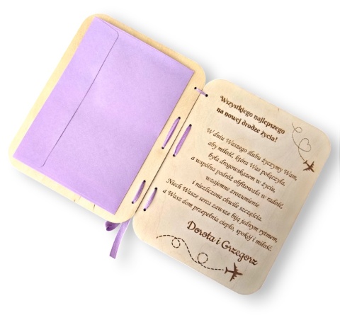 KARTKA NA ŚLUB WESELE KOPERTA PREZENT NA PIENIĄDZE DLA PARY MŁODEJ