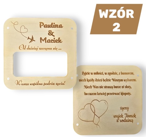 KARTKA NA ŚLUB WESELE KOPERTA PREZENT NA PIENIĄDZE DLA PARY MŁODEJ