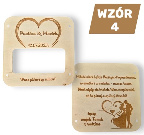 KARTKA NA ŚLUB WESELE KOPERTA PREZENT NA PIENIĄDZE DLA PARY MŁODEJ