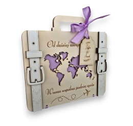 KARTKA NA ŚLUB WESELE KOPERTA WALIZKA PREZENT NA PIENIĄDZE DLA PARY MŁODEJ