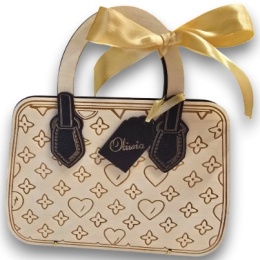 KARTKA TOREBKA NA URODZINY 18 20 30 40 50 60 70 LAT + KOPERTA PERSONALIZOWANA DREWNO