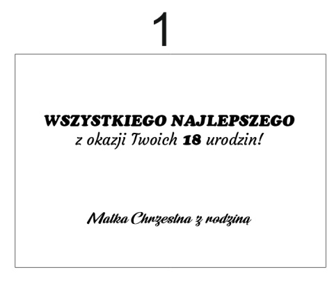 KARTKA TOREBKA NA URODZINY 18 20 30 40 50 60 70 LAT + KOPERTA PERSONALIZOWANA DREWNO