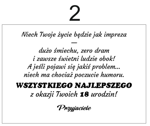 KARTKA TOREBKA NA URODZINY 18 20 30 40 50 60 70 LAT + KOPERTA PERSONALIZOWANA DREWNO