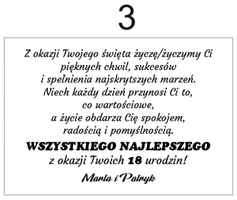 KARTKA TOREBKA NA URODZINY 18 20 30 40 50 60 70 LAT + KOPERTA PERSONALIZOWANA DREWNO