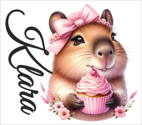 Kubek CAPIBARA KAPIBARA 600ml Tumbler ze słomką + Personalizowany IMIĘ PREZENT