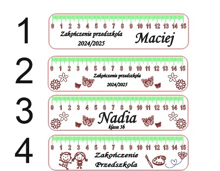 LINIJKA NA ZAKOŃCZENIE ROKU SZKOLNEGO PRZEDSZKOLE DREWNIANA Z IMIENIEM 1szt. LINIJKA NA ZAKOŃCZENIE ROKU SZKOLNEGO PRZEDSZKOLE DREWNIANA Z IMIENIEM 1szt.