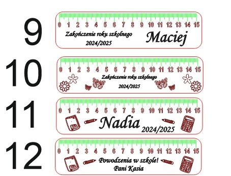 LINIJKA NA ZAKOŃCZENIE ROKU SZKOLNEGO PRZEDSZKOLE DREWNIANA Z IMIENIEM 1szt. LINIJKA NA ZAKOŃCZENIE ROKU SZKOLNEGO PRZEDSZKOLE DREWNIANA Z IMIENIEM 1szt.