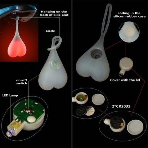 Lampka rowerowa JAJA ŚMIESZNY PREZENT DLA ROWERZYSTY NA URODZINY