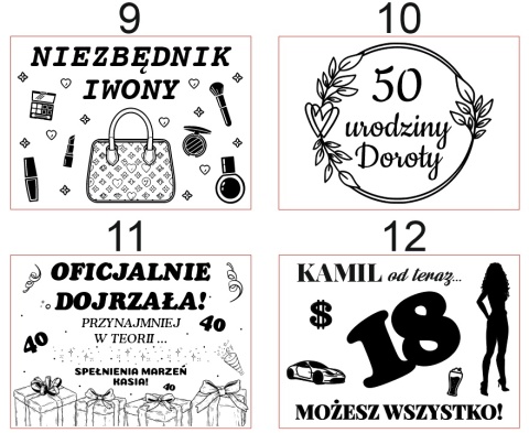 NIEZBĘDNIK PERSONALIZOWANY SKRZYNKA PREZENT NA 18 30 40 50 60 URODZINY