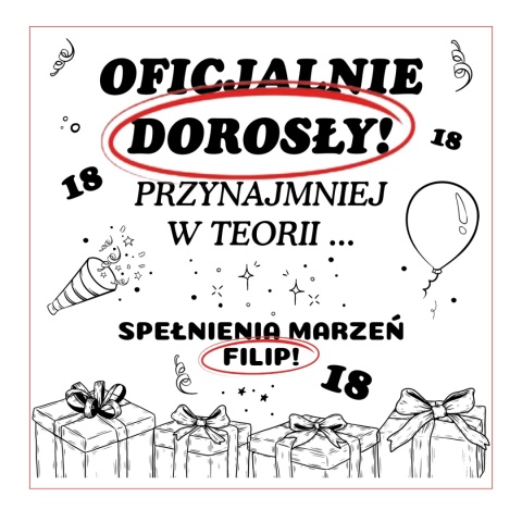 NIEZBĘDNIK SKRZYNKA PREZENT NA 18 URODZINY