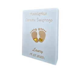 PAMIĄTKA CHRZTU ŚWIĘTEGO PUDEŁKO NA PIENIĄDZE + MAGNES GRAWER