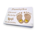 PAMIĄTKA CHRZTU ŚWIĘTEGO PUDEŁKO NA PIENIĄDZE + MAGNES GRAWER