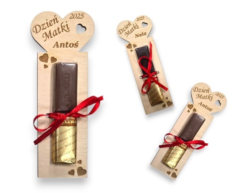 SERCE na CZEKOLADKĘ MERCI Prezent na DZIEŃ MATKI dla Przedszkoli Szkół