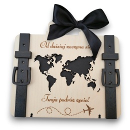 KARTKA PREZENT NA 18 URODZINY OSIEMNASTKĘ WALIZKA KOPERTA NA PIENIĄDZE VOUCHER BON