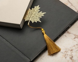 Zakładka do książki LIŚĆ KLONU PREZENT DLA NAUCZYCIELA DZIEŃ KOBIET KOMUNIA