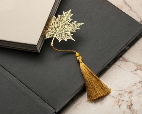 Zakładka do książki LIŚĆ KLONU PREZENT DLA NAUCZYCIELA DZIEŃ KOBIET KOMUNIA