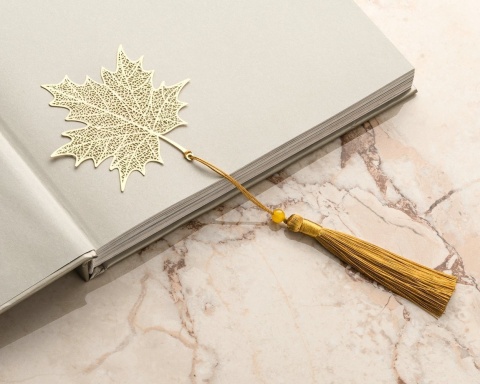 Zakładka do książki LIŚĆ KLONU PREZENT DLA NAUCZYCIELA DZIEŃ KOBIET KOMUNIA