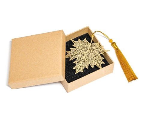 Zakładka do książki LIŚĆ KLONU PREZENT DLA NAUCZYCIELA DZIEŃ KOBIET KOMUNIA