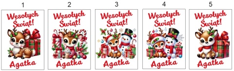 RĘCZNIK KUCHENNY PERSONALIZOWANY Wesołych Świąt + imię Ręczniczek Ściereczka PREZENT