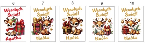 RĘCZNIK KUCHENNY PERSONALIZOWANY Wesołych Świąt + imię Ręczniczek Ściereczka PREZENT