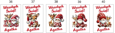 RĘCZNIK KUCHENNY PERSONALIZOWANY Wesołych Świąt + imię Ręczniczek Ściereczka PREZENT