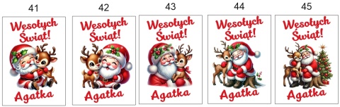 RĘCZNIK KUCHENNY PERSONALIZOWANY Wesołych Świąt + imię Ręczniczek Ściereczka PREZENT